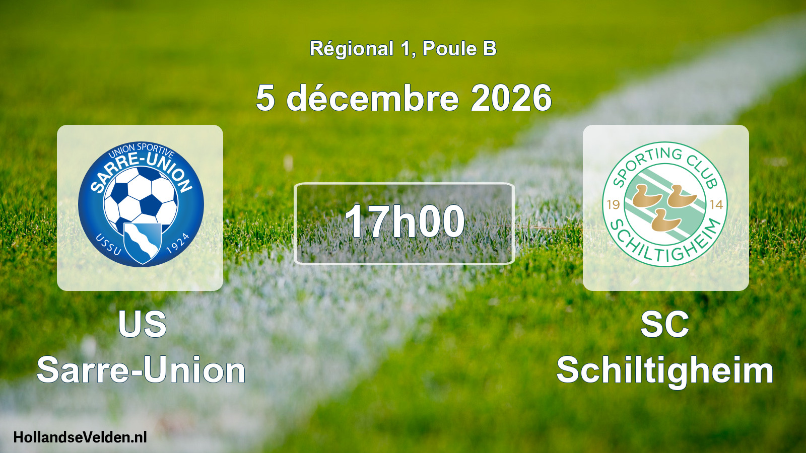 Match programmé: US Sarre-Union - SC Schiltigheim (5 décembre 2026)