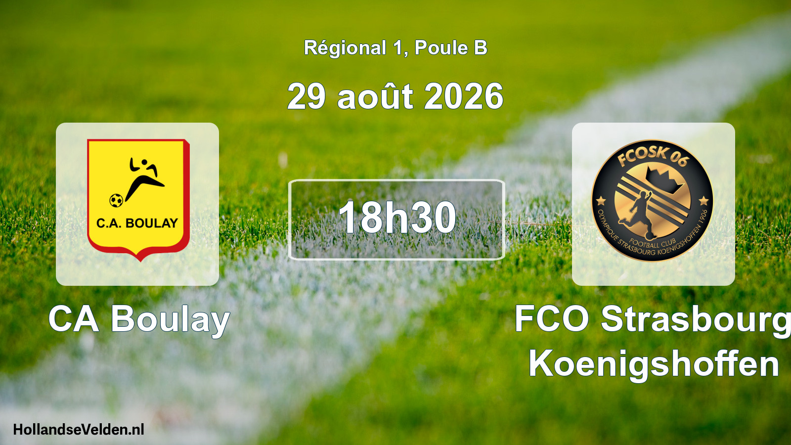 Scheduled Match: CA Boulay - FCO Strasbourg Koenigshoffen (29 August 2026)