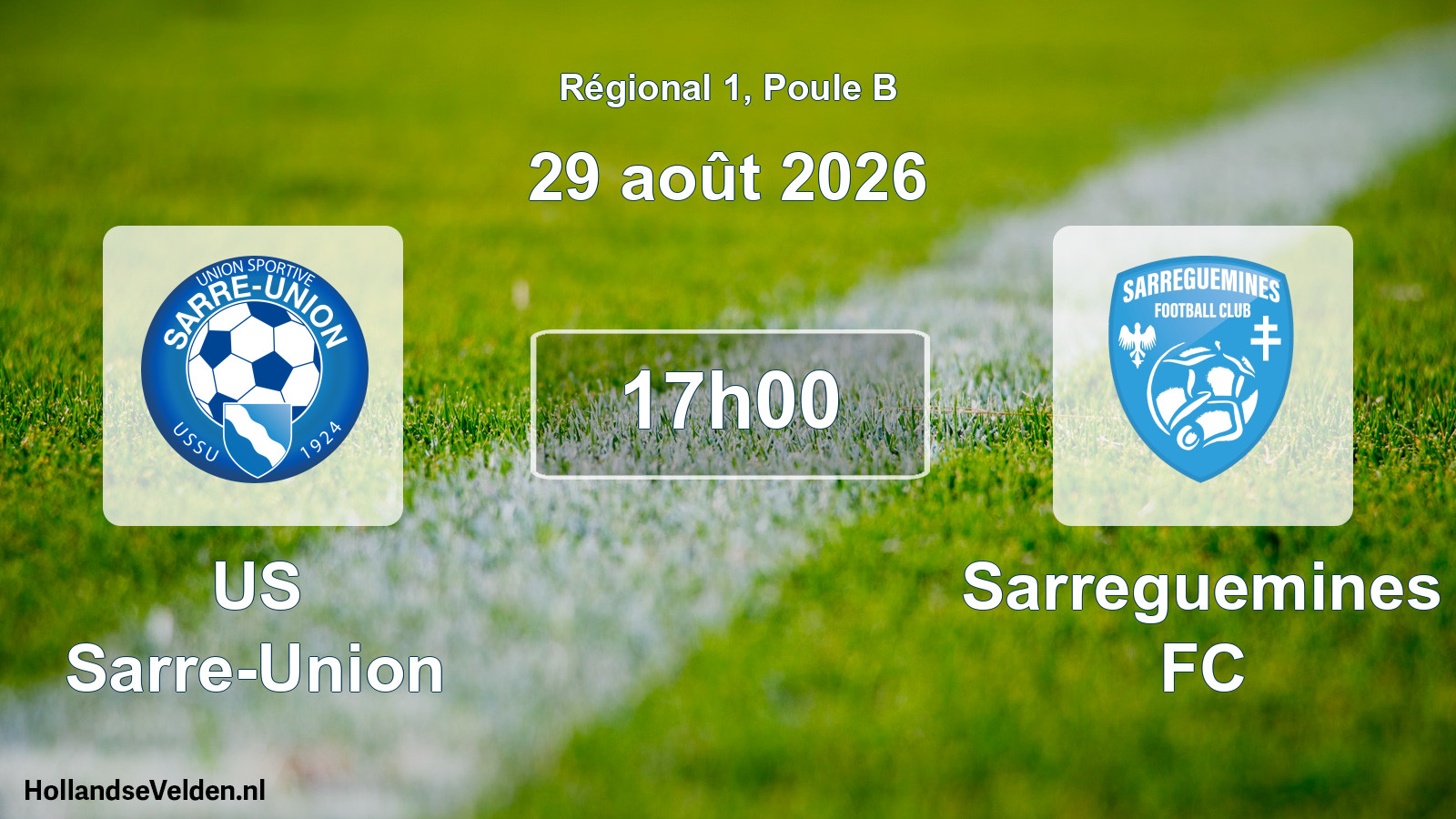 Match programmé: US Sarre-Union - Sarreguemines FC (29 août 2026)