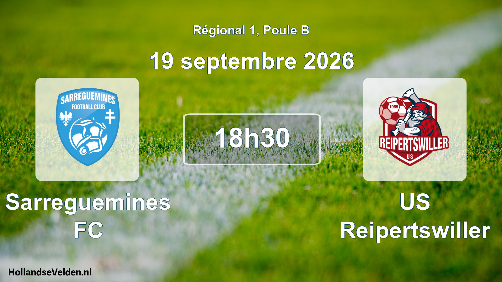 Match programmé: Sarreguemines FC - US Reipertswiller (19 septembre 2026)