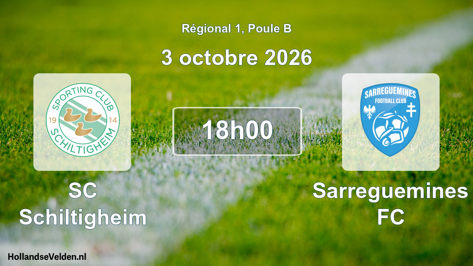 Match programmé: SC Schiltigheim - Sarreguemines FC (3 octobre 2026)