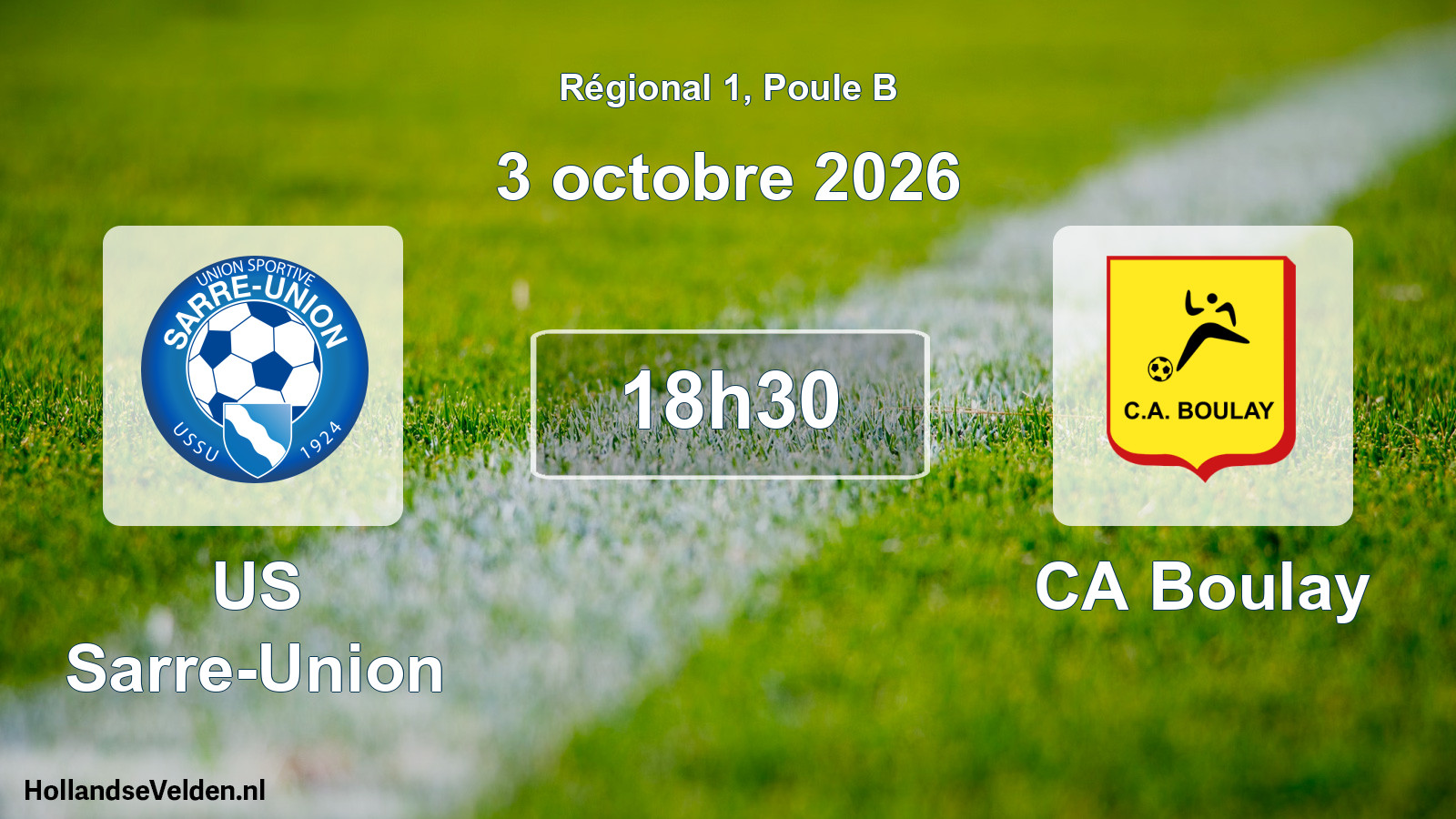 Match programmé: US Sarre-Union - CA Boulay (3 octobre 2026)