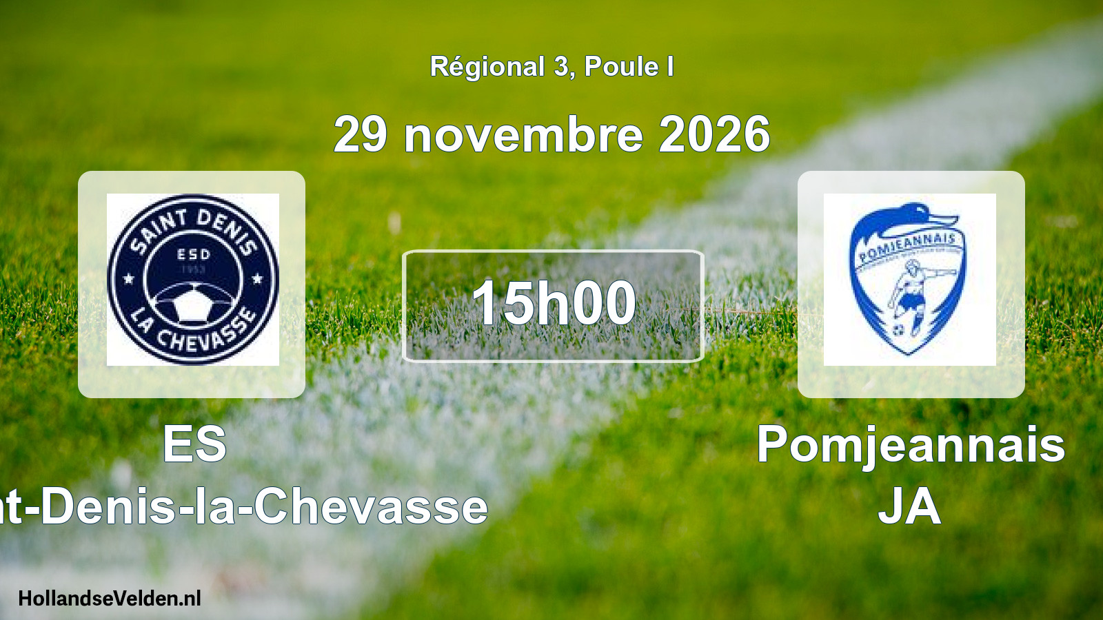 Scheduled Match: ES Saint-Denis-la-Chevasse - Pomjeannais JA (29 November 2026)