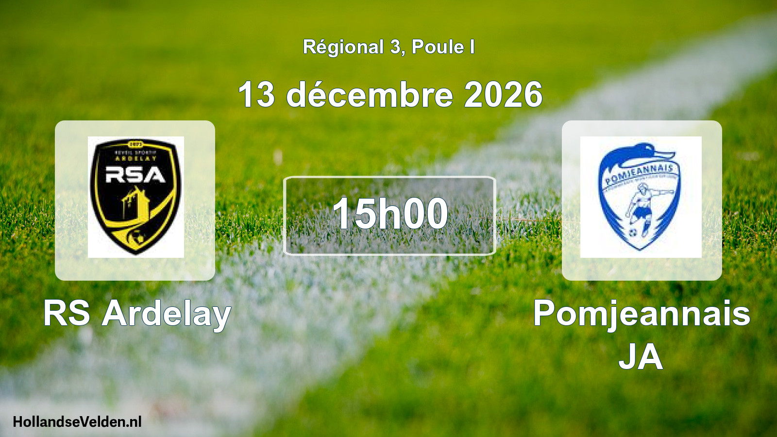 Scheduled Match: RS Ardelay - Pomjeannais JA (13 December 2026)