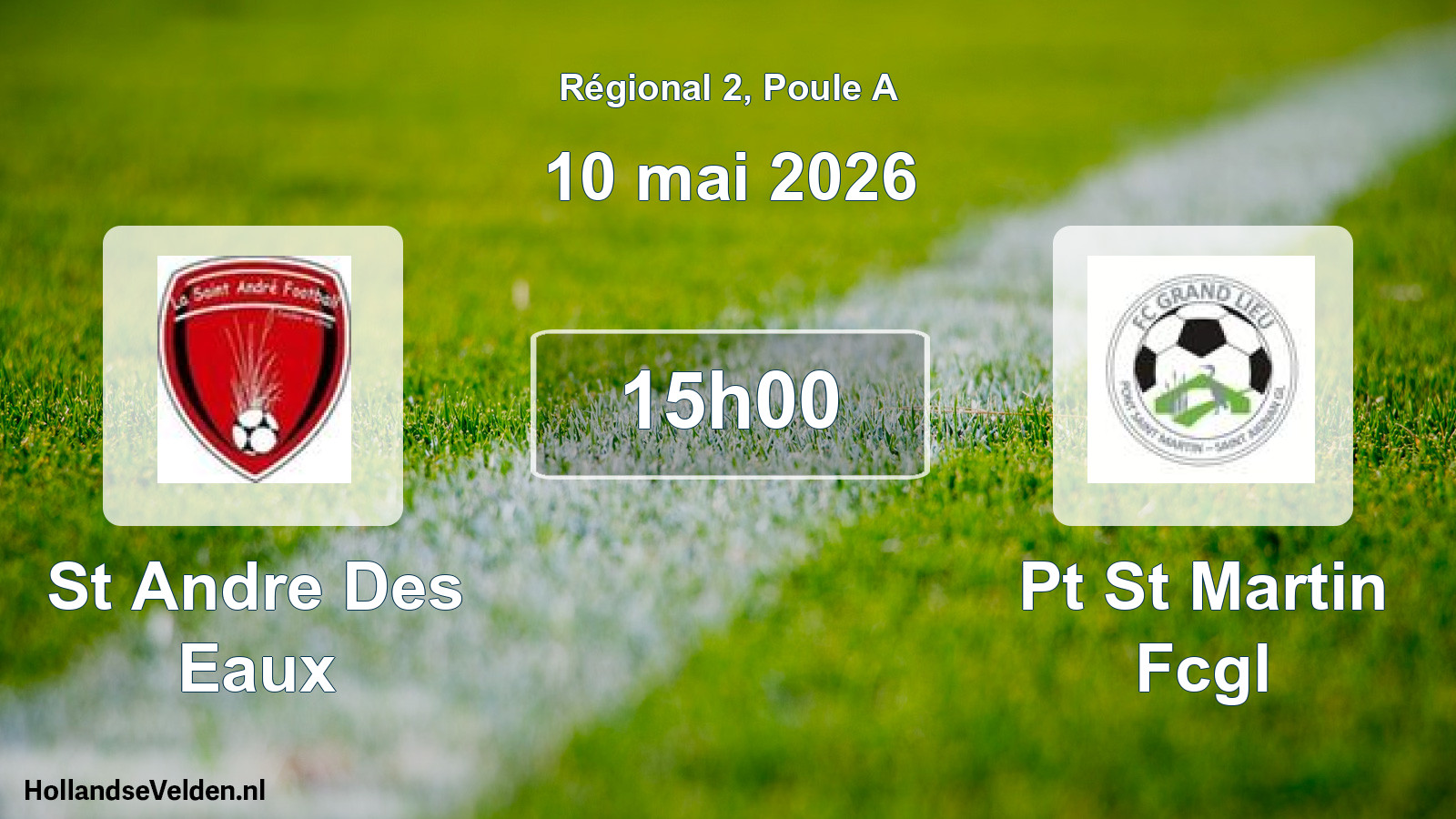 Geplande wedstrijd: St Andre Des Eaux - Pt St Martin Fcgl (10 mai 2026)