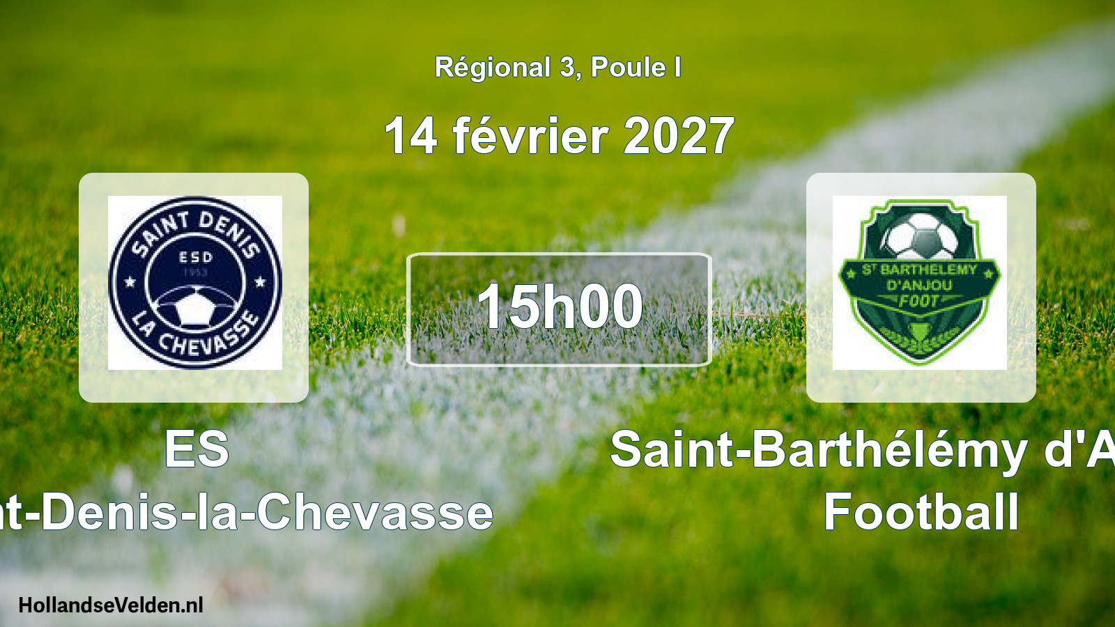 Match programmé: ES Saint-Denis-la-Chevasse - Saint-Barthélémy d'Anjou Football (14 février 2027)