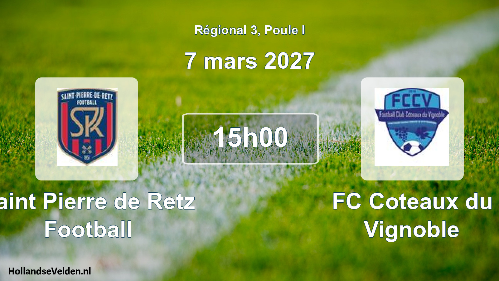 Scheduled Match: Saint Pierre de Retz Football - FC Coteaux du Vignoble (7 March 2027)