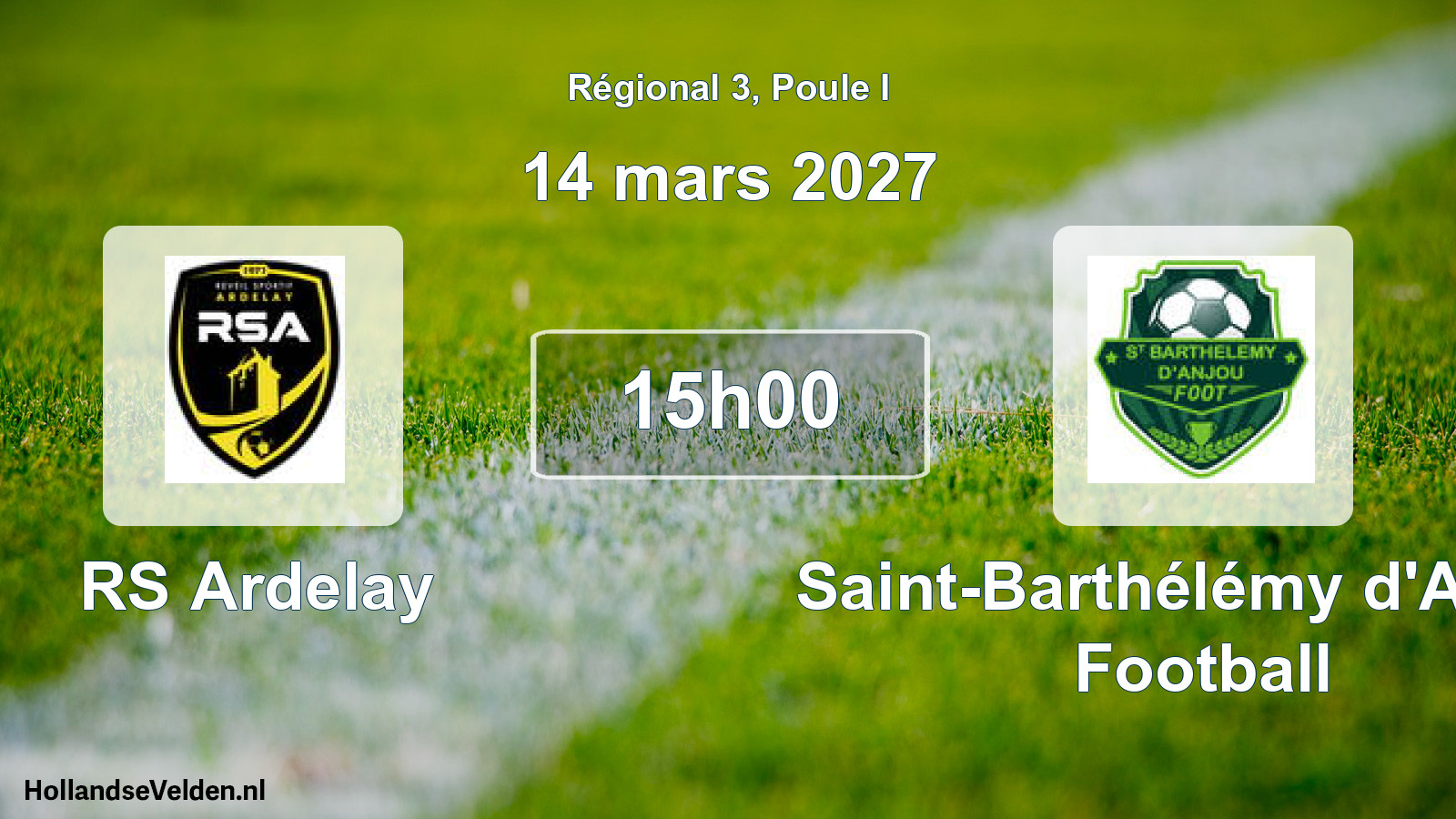 Scheduled Match: RS Ardelay - Saint-Barthélémy d'Anjou Football (14 March 2027)