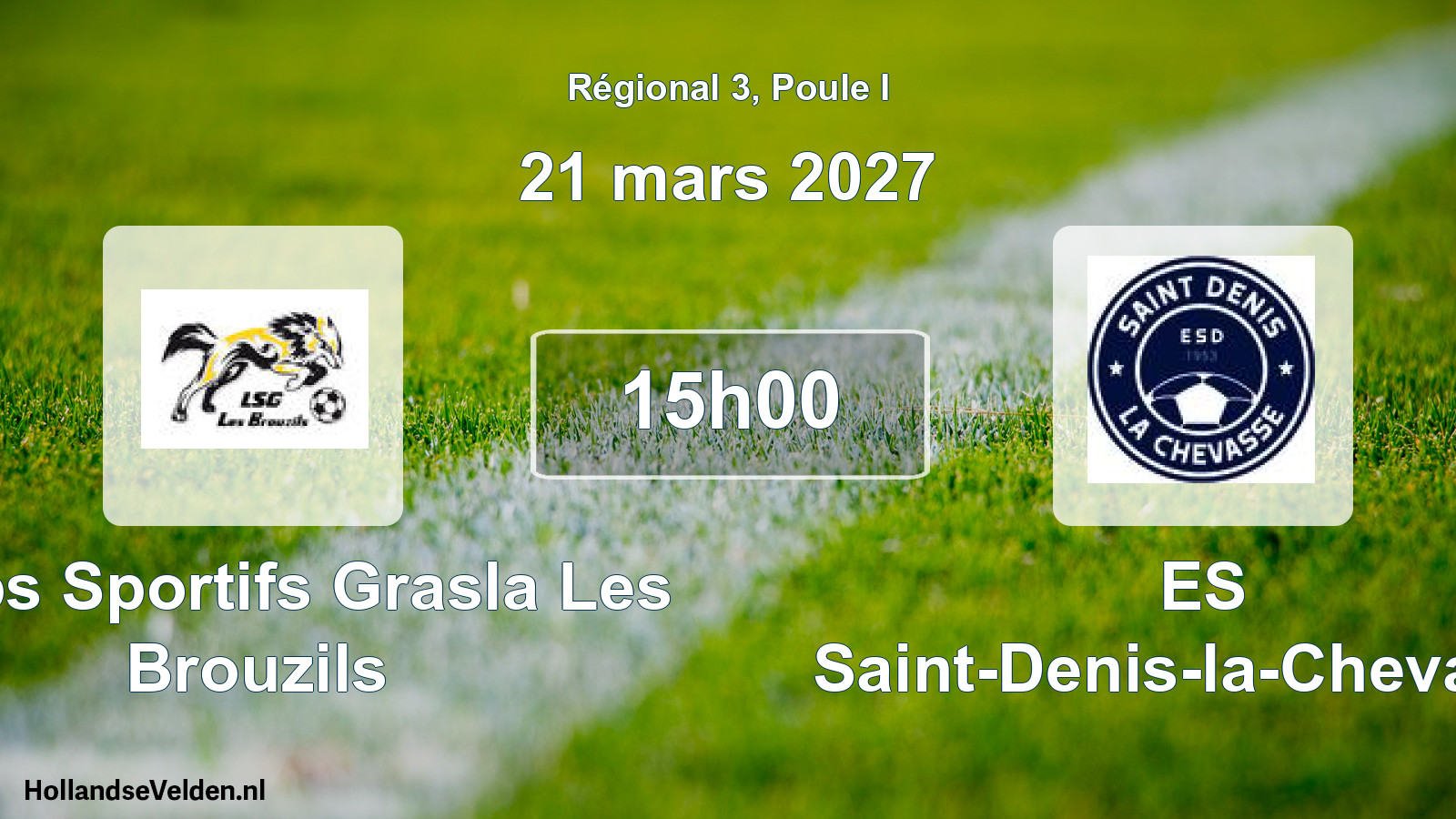 Scheduled Match: Loups Sportifs Grasla Les Brouzils - ES Saint-Denis-la-Chevasse (21 March 2027)
