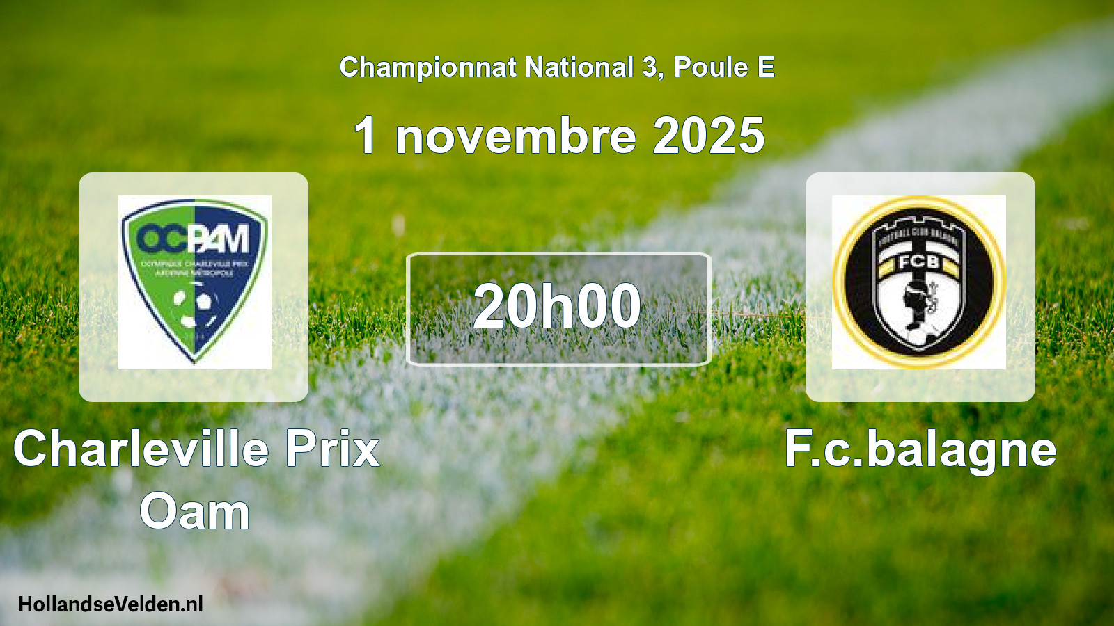 Geplande wedstrijd: Charleville Prix Oam - F.c.balagne (1 november 2025)