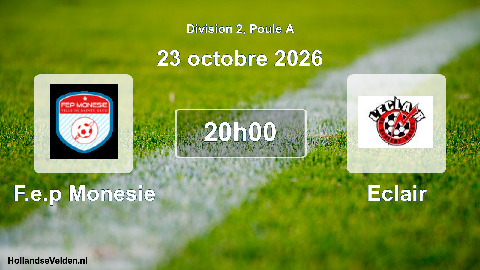 Match programmé: F.e.p Monesie - Eclair (23 octobre 2026)