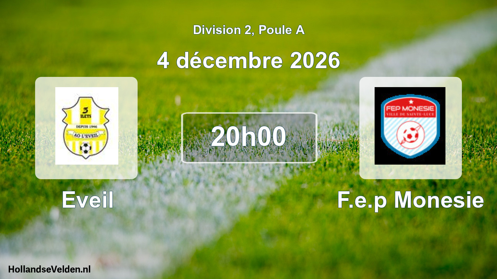 Match programmé: Eveil - F.e.p Monesie (4 décembre 2026)