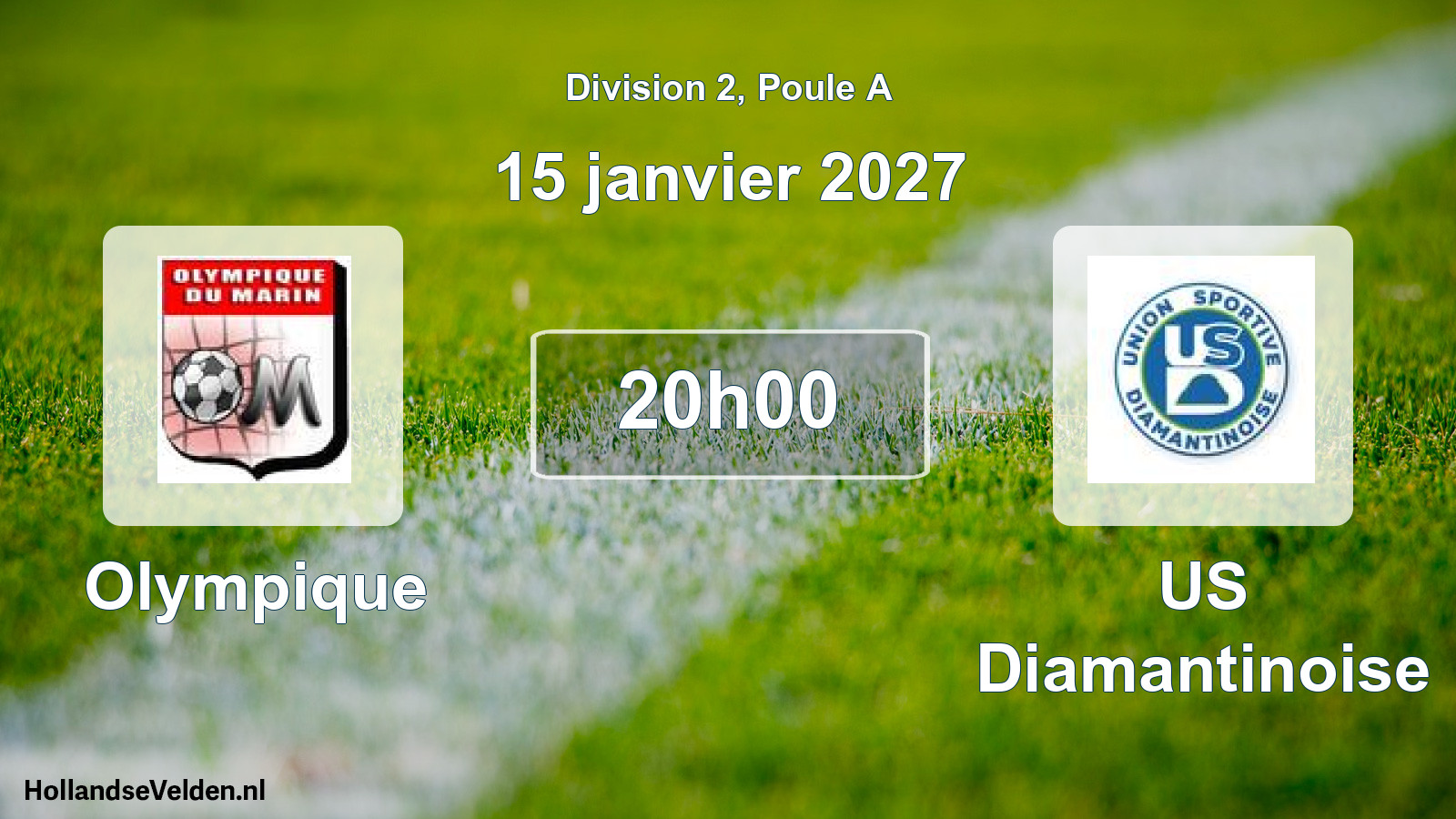 Match programmé: Olympique - US Diamantinoise (15 janvier 2027)