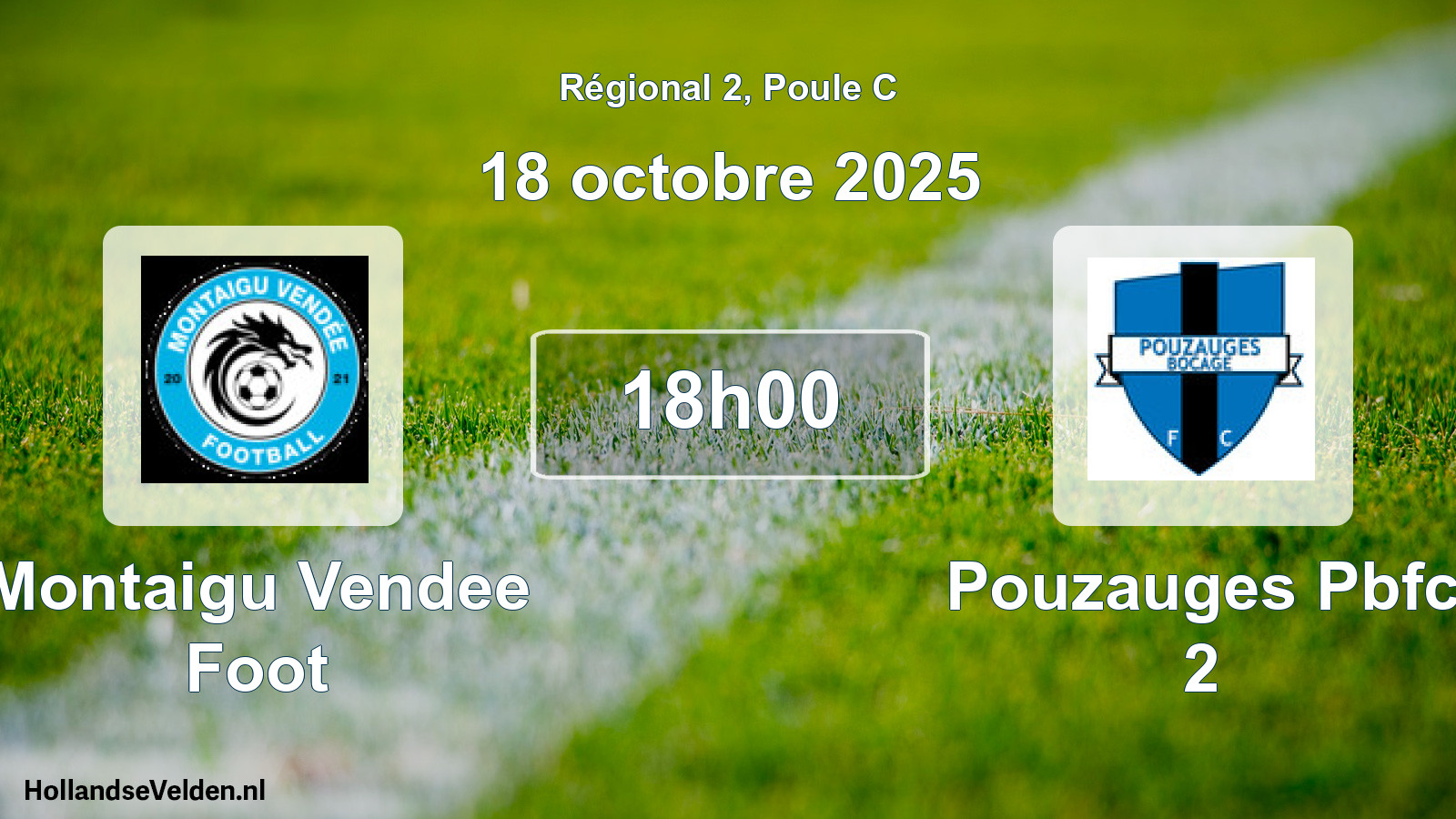Scheduled Match: Montaigu Vendee Foot - Pouzauges Pbfc 2 (18 October 2025)