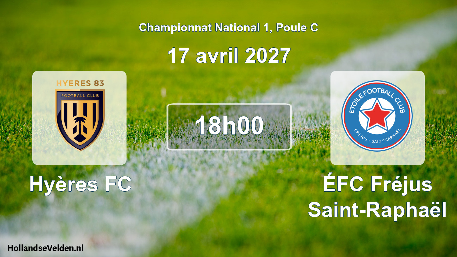 Match programmé: Hyères FC - ÉFC Fréjus Saint-Raphaël (17 avril 2027)