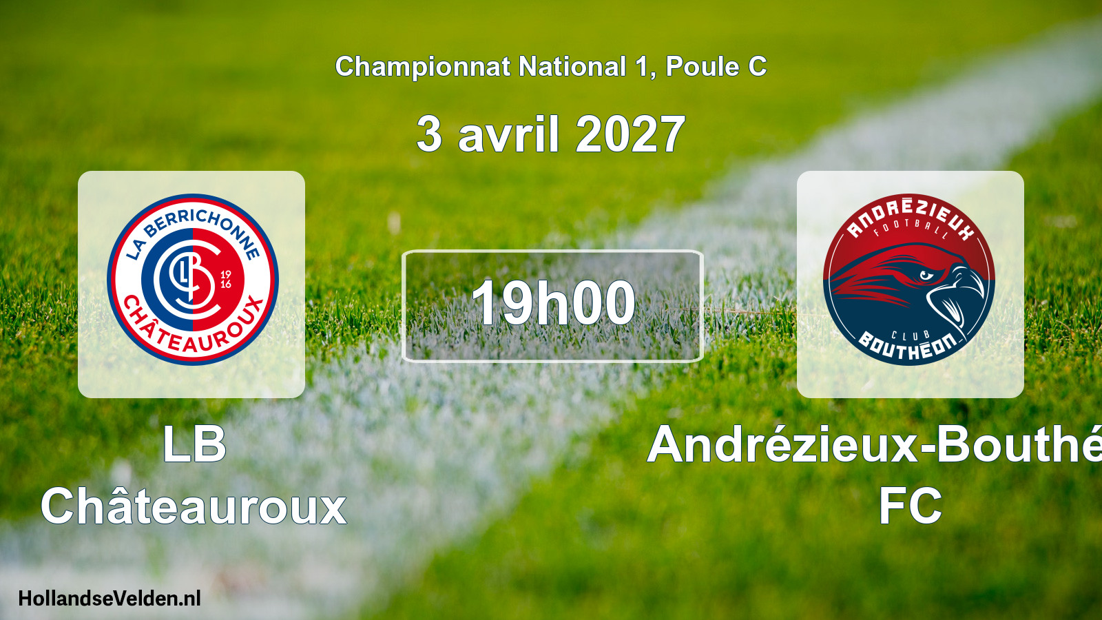 Match programmé: LB Châteauroux - Andrézieux-Bouthéon FC (3 avril 2027)