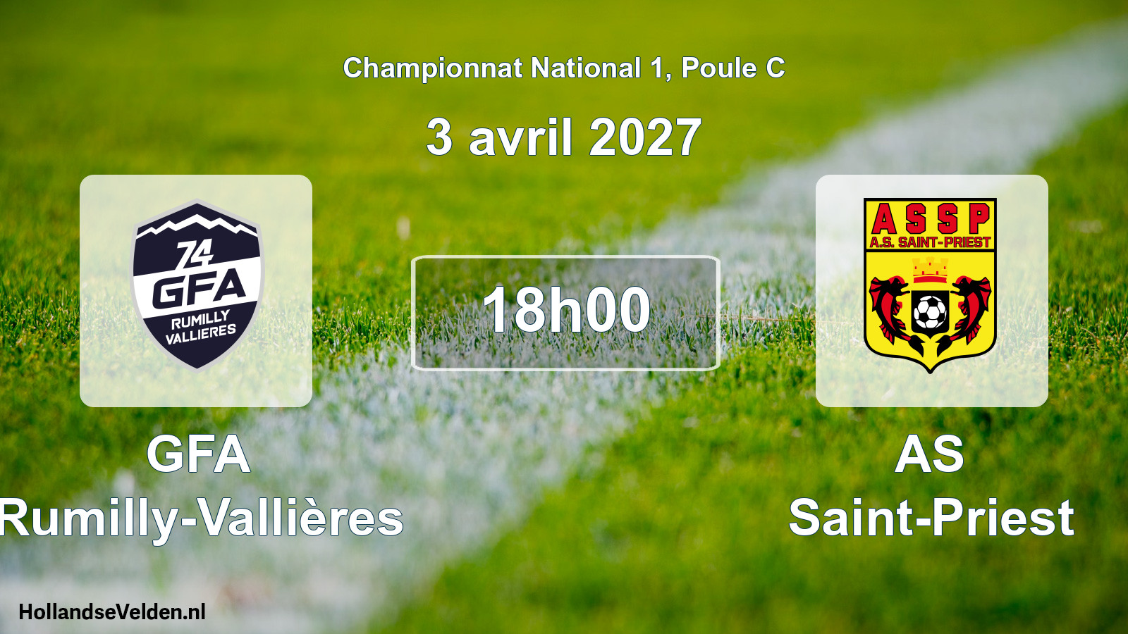 Scheduled Match: GFA Rumilly-Vallières - AS Saint-Priest (3 April 2027)