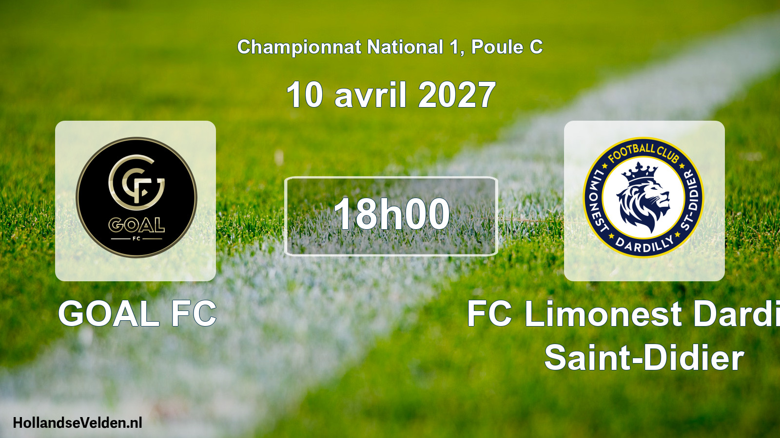 Scheduled Match: GOAL FC - FC Limonest Dardilly Saint-Didier (10 April 2027)