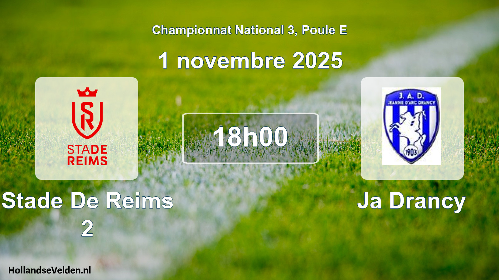 Geplande wedstrijd: Stade De Reims 2 - Ja Drancy (1 november 2025)