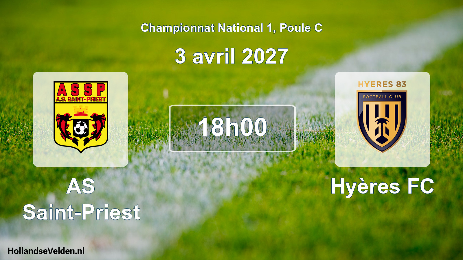 Scheduled Match: AS Saint-Priest - Hyères FC (3 April 2027)