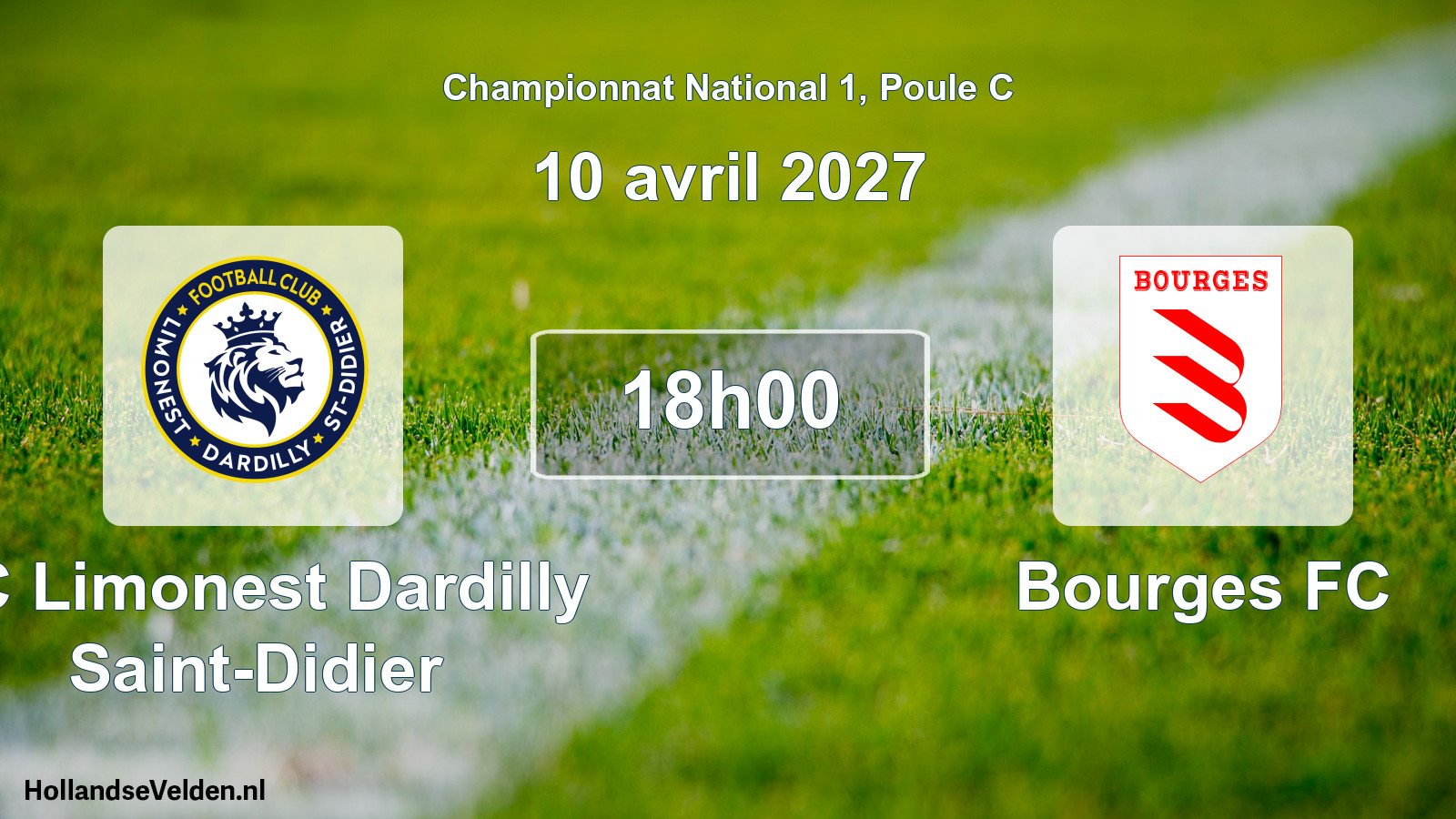Match programmé: FC Limonest Dardilly Saint-Didier - Bourges FC (10 avril 2027)