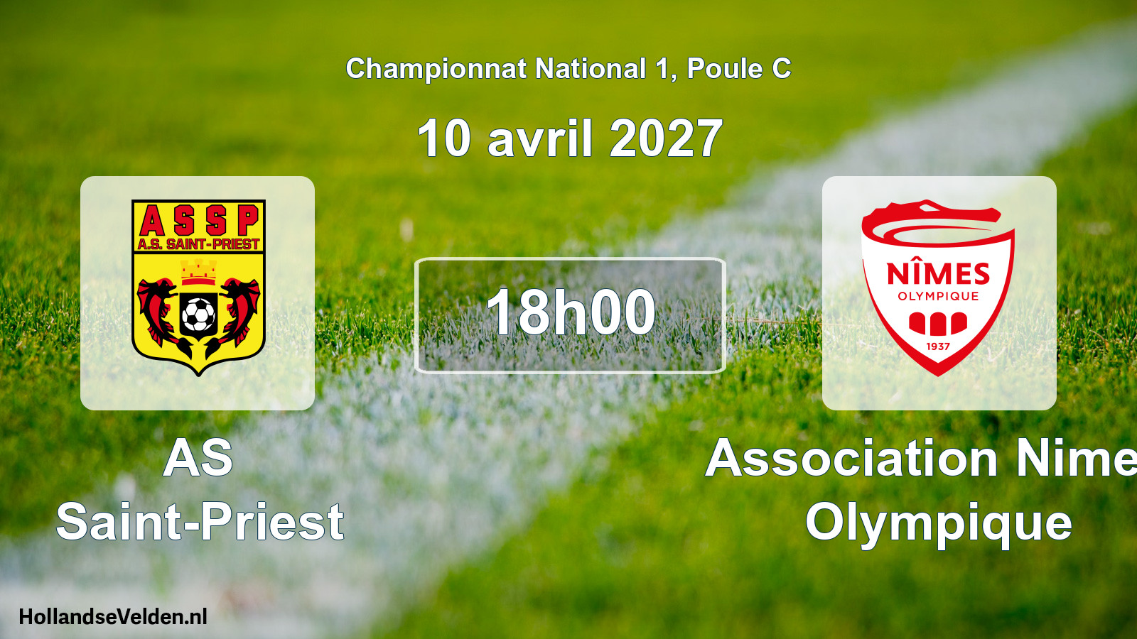 Geplande wedstrijd: AS Saint-Priest - Association Nimes Olympique (10 april 2027)