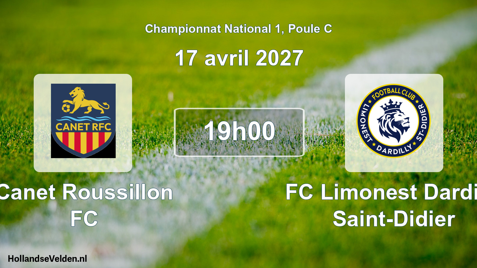 Match programmé: Canet Roussillon FC - FC Limonest Dardilly Saint-Didier (17 avril 2027)