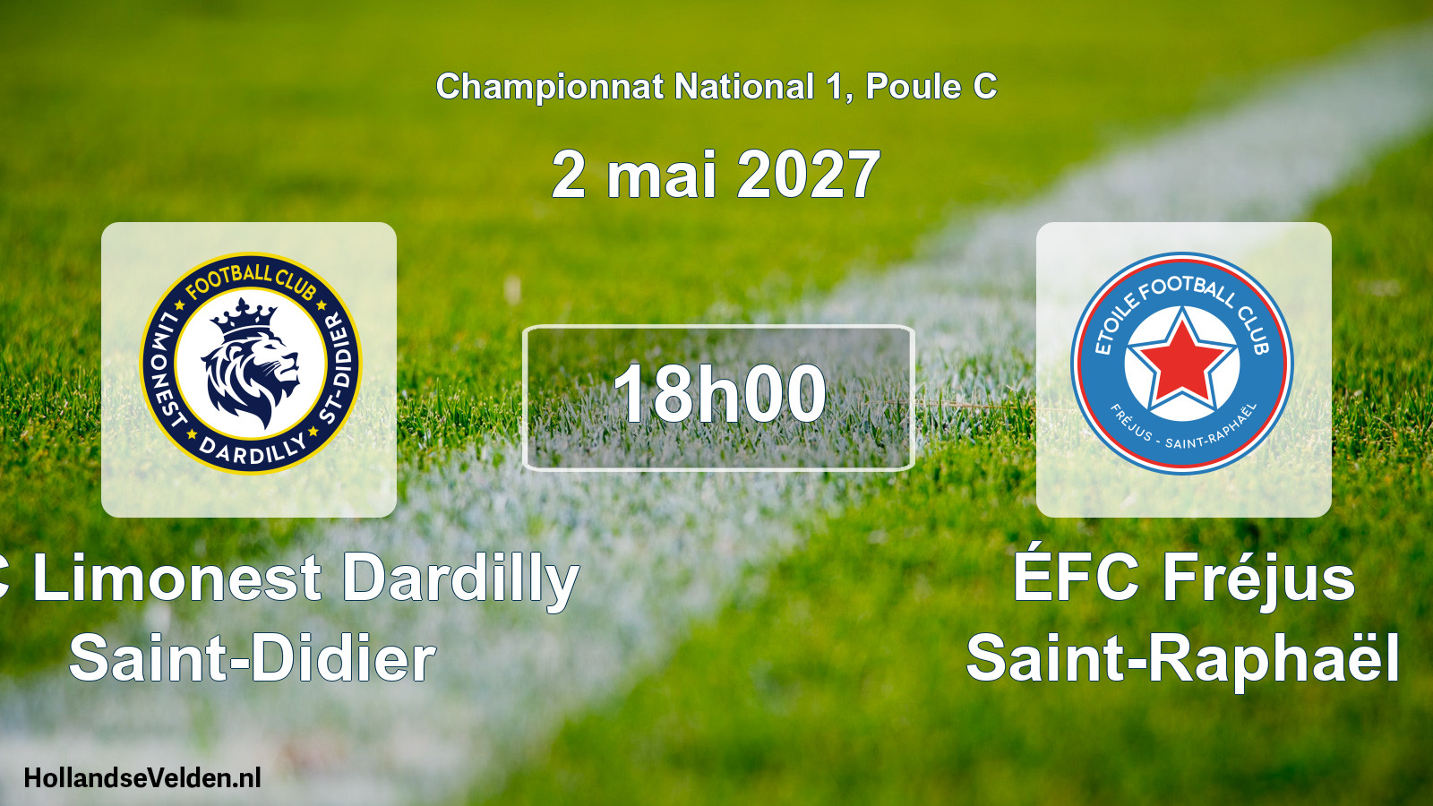 Match programmé: FC Limonest Dardilly Saint-Didier - ÉFC Fréjus Saint-Raphaël (2 mai 2027)