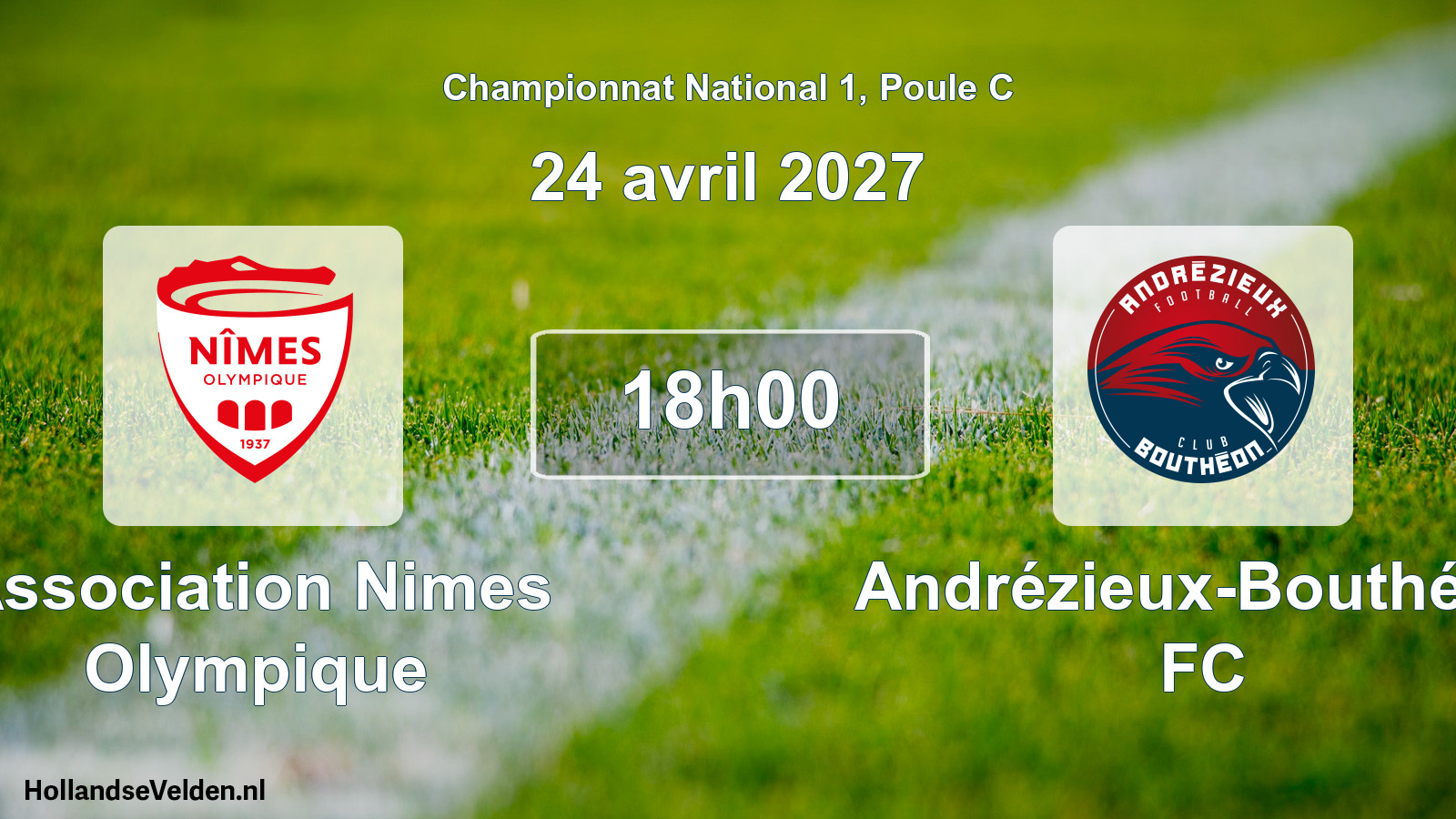 Match programmé: Association Nimes Olympique - Andrézieux-Bouthéon FC (24 avril 2027)