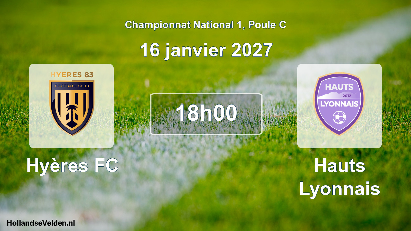 Scheduled Match: Hyères FC - Hauts Lyonnais (16 January 2027)