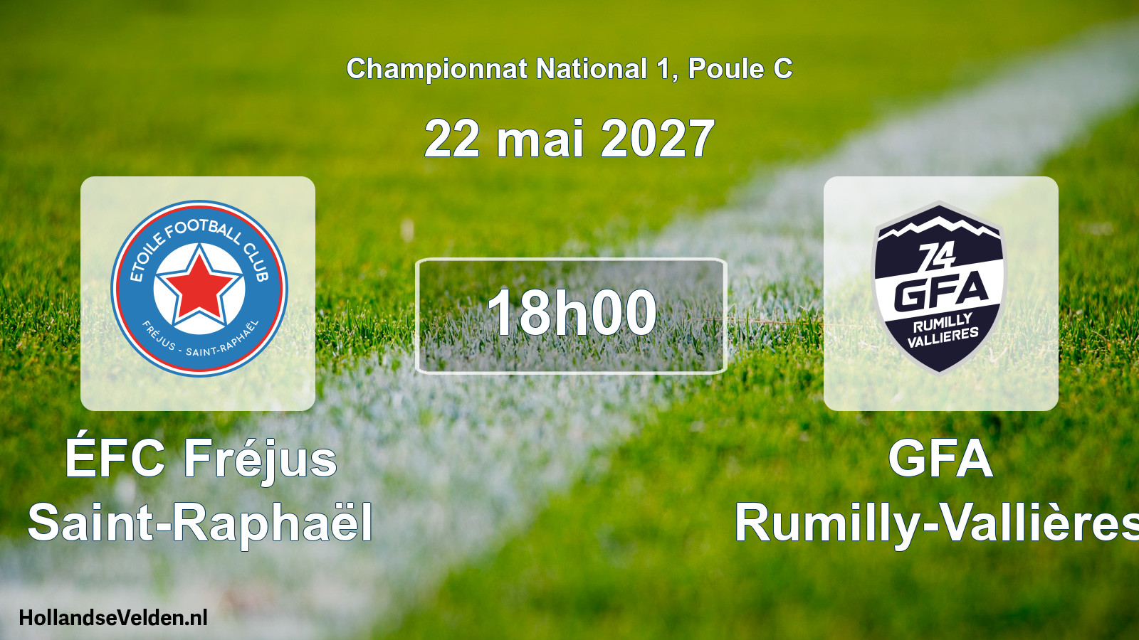 Match programmé: ÉFC Fréjus Saint-Raphaël - GFA Rumilly-Vallières (22 mai 2027)