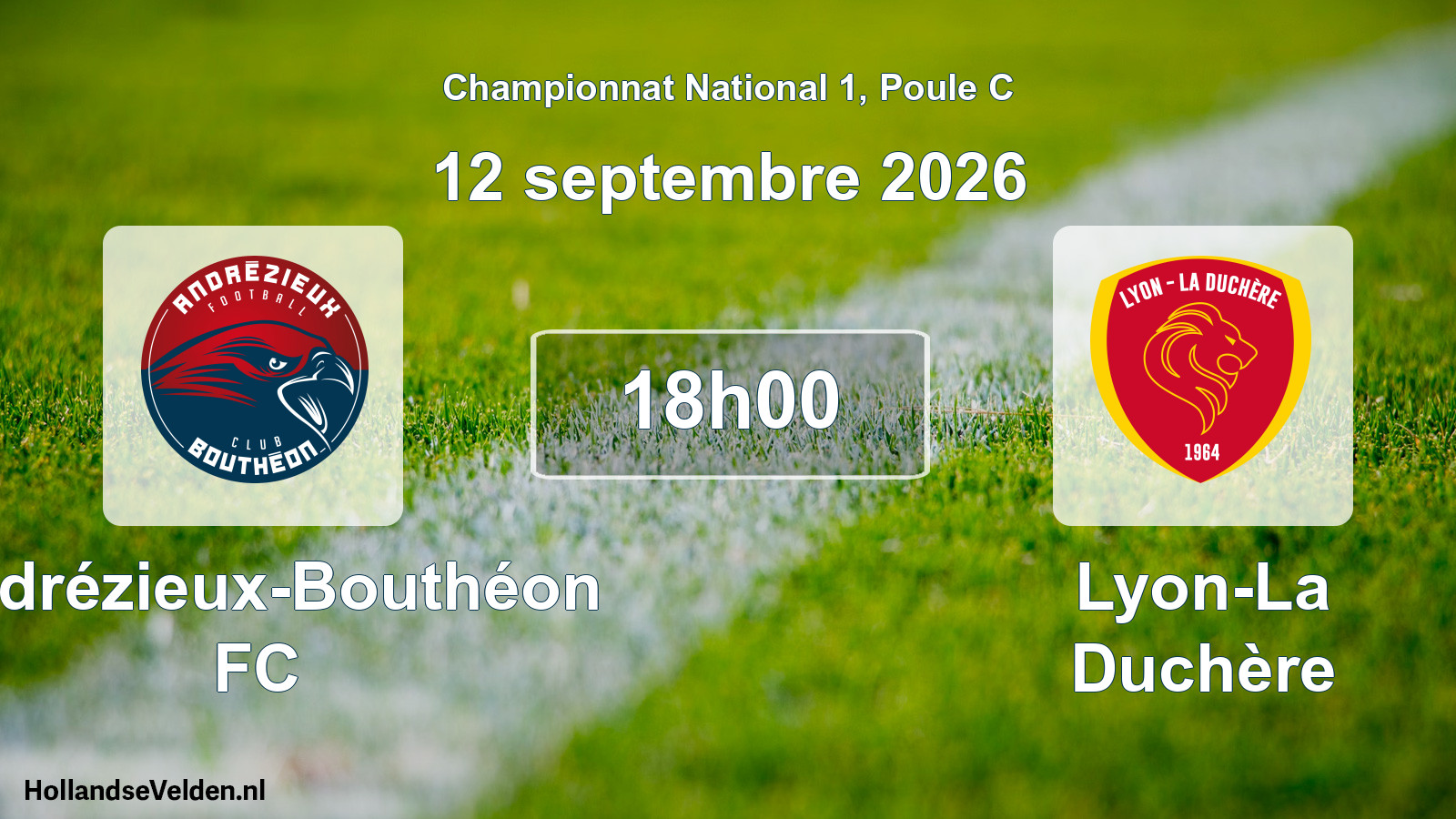 Match programmé: Andrézieux-Bouthéon FC - Lyon-La Duchère (12 septembre 2026)