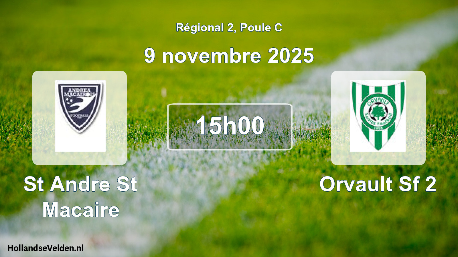 Scheduled Match: St Andre St Macaire - Orvault Sf 2 (9 November 2025)