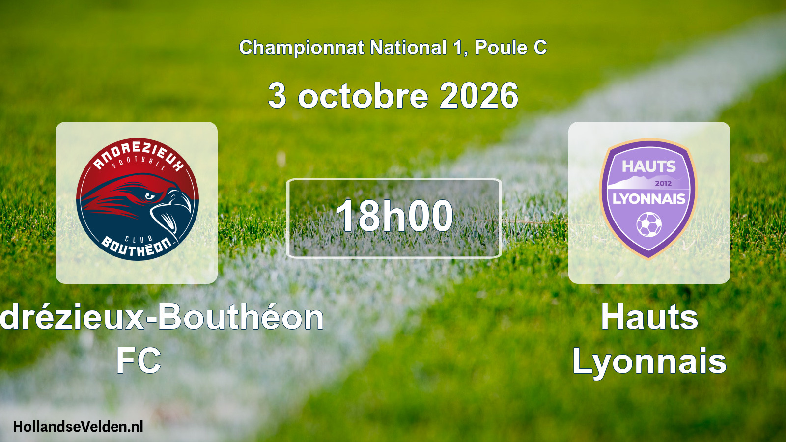 Scheduled Match: Andrézieux-Bouthéon FC - Hauts Lyonnais (3 October 2026)