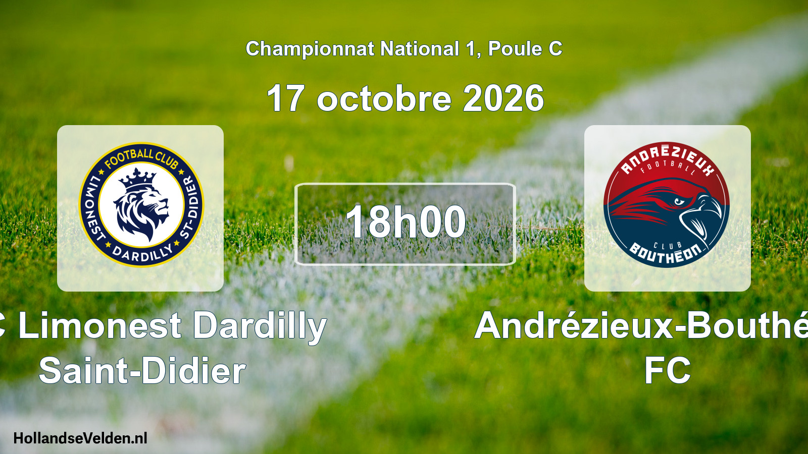 Scheduled Match: FC Limonest Dardilly Saint-Didier - Andrézieux-Bouthéon FC (17 October 2026)