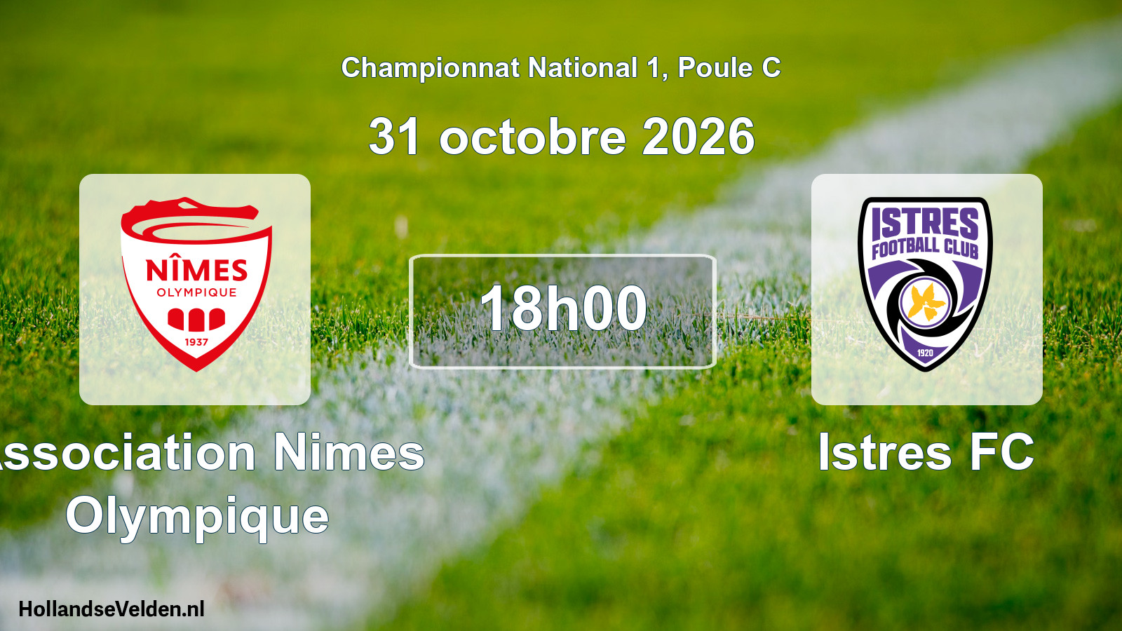 Scheduled Match: Association Nimes Olympique - Istres FC (31 October 2026)