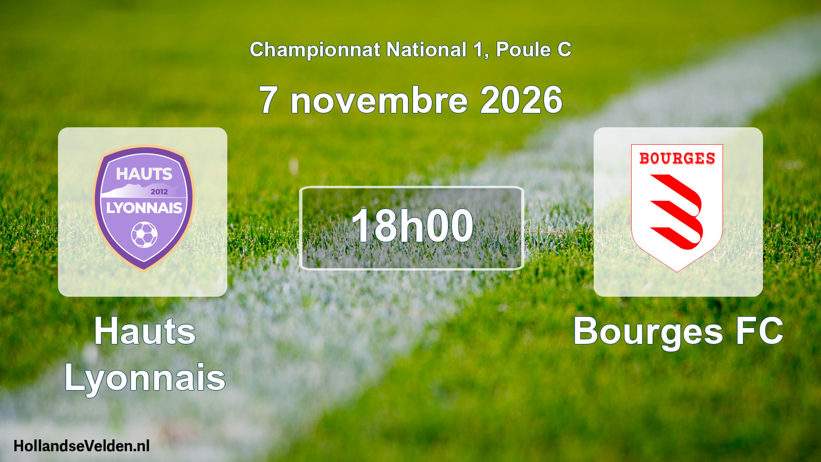 Match programmé: Hauts Lyonnais - Bourges FC (7 novembre 2026)