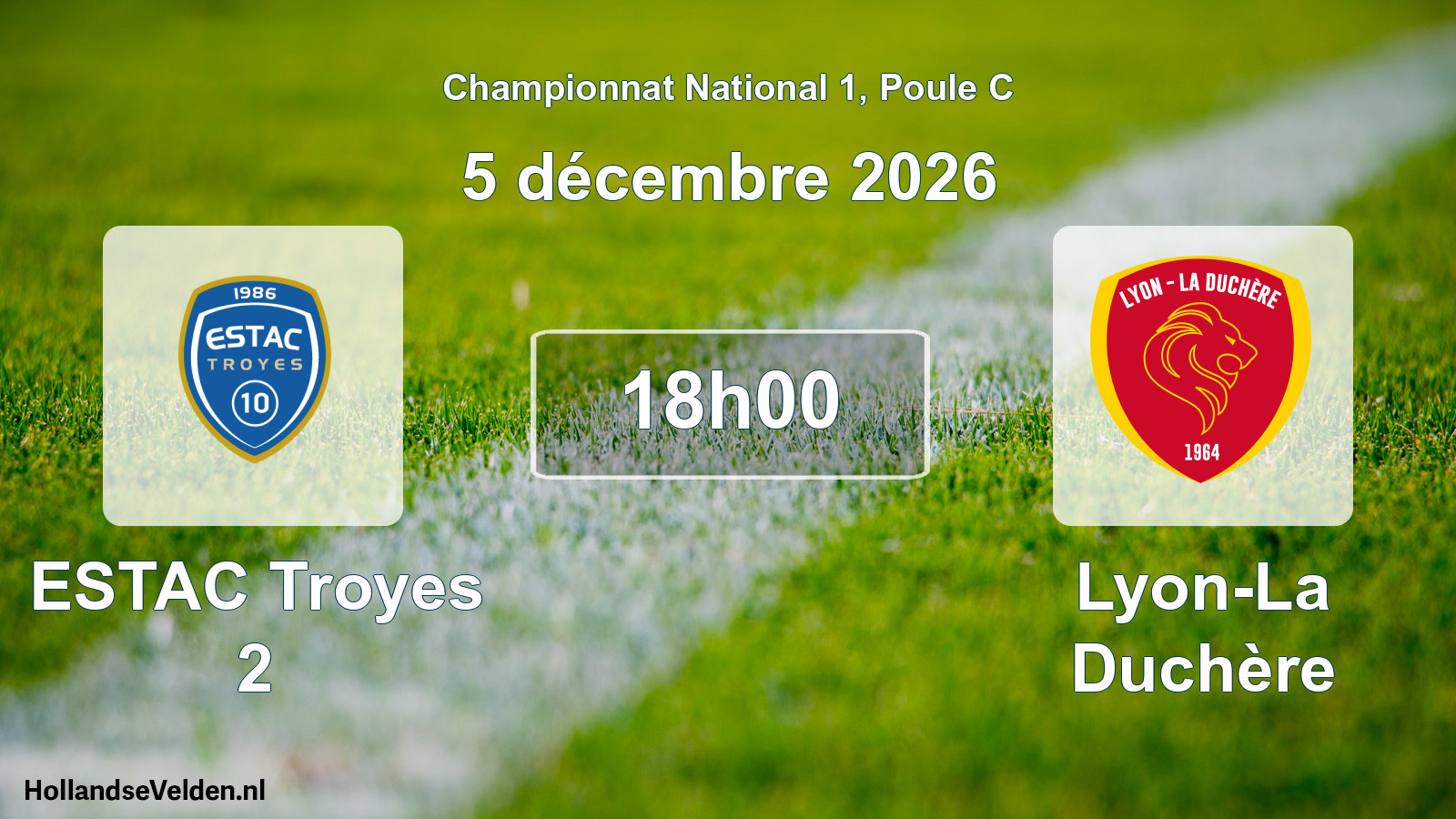 Scheduled Match: ESTAC Troyes 2 - Lyon-La Duchère (5 December 2026)