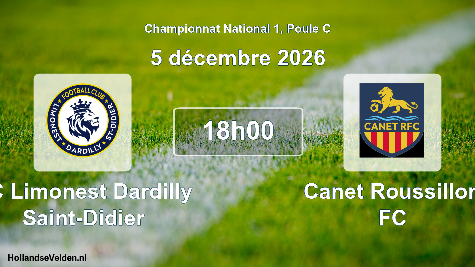 Scheduled Match: FC Limonest Dardilly Saint-Didier - Canet Roussillon FC (5 December 2026)