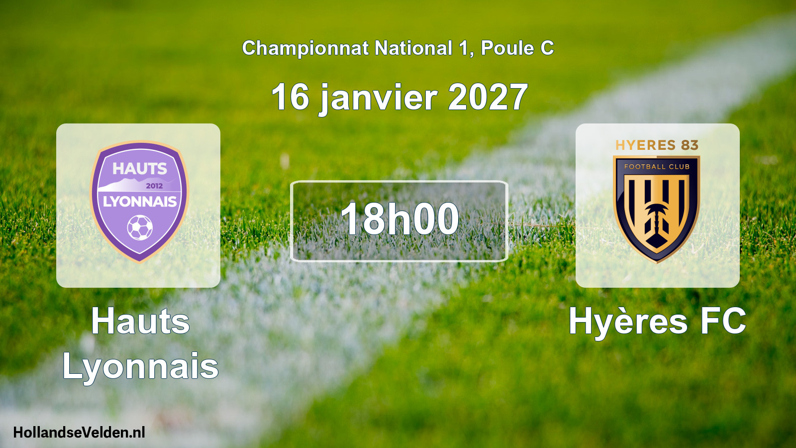 Scheduled Match: Hauts Lyonnais - Hyères FC (16 January 2027)