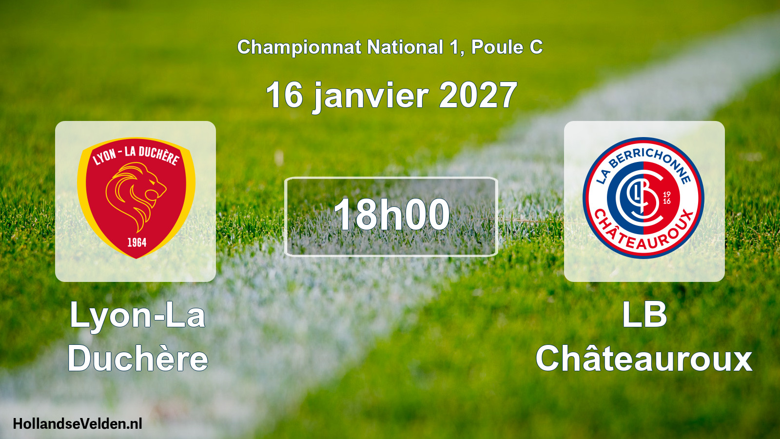 Match programmé: Lyon-La Duchère - LB Châteauroux (16 janvier 2027)