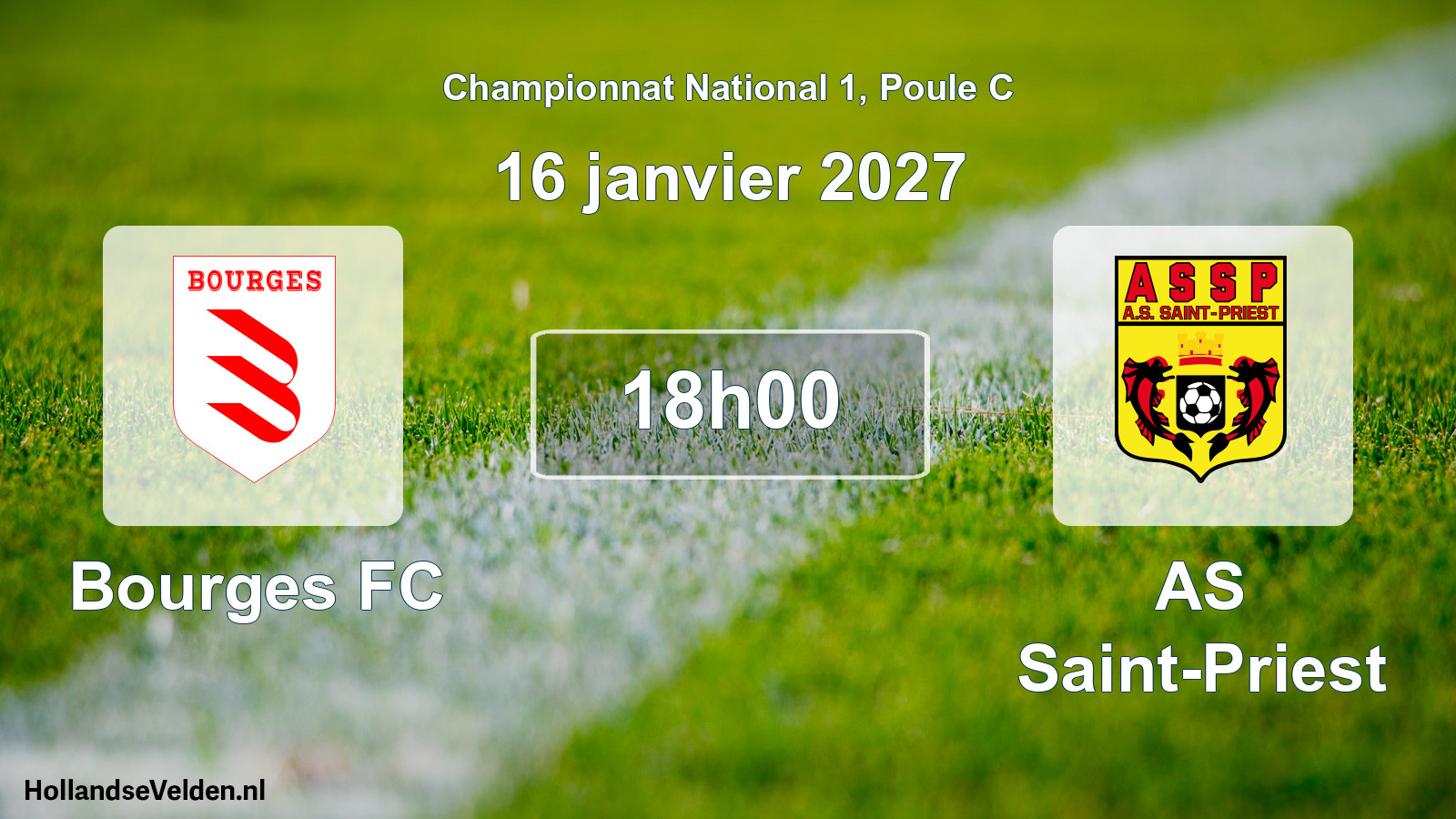 Match programmé: Bourges FC - AS Saint-Priest (16 janvier 2027)