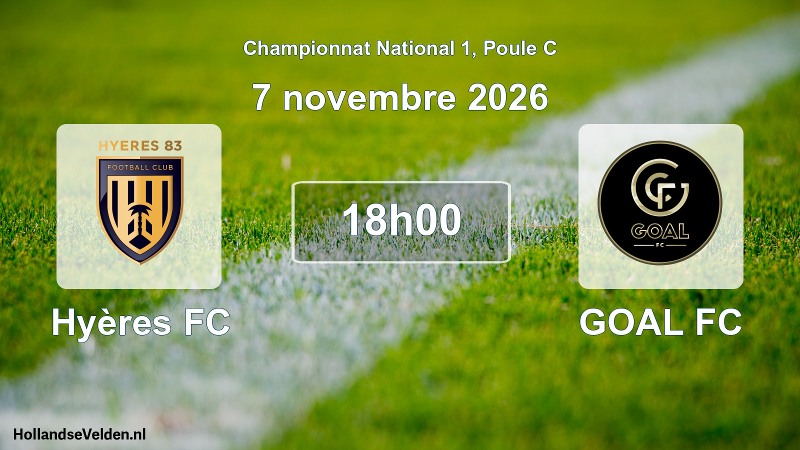 Scheduled Match: Hyères FC - GOAL FC (7 November 2026)