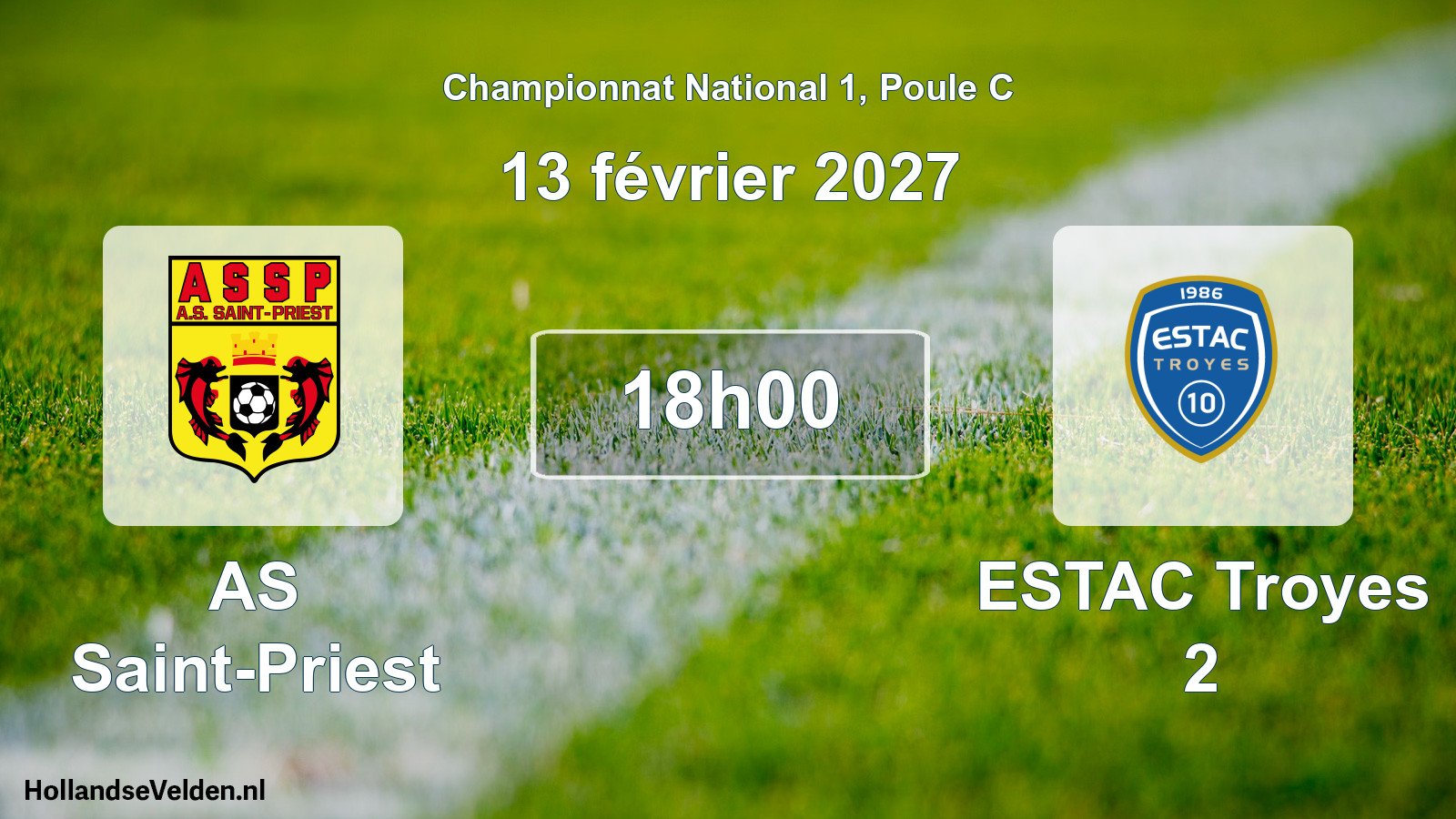 Scheduled Match: AS Saint-Priest - ESTAC Troyes 2 (13 February 2027)