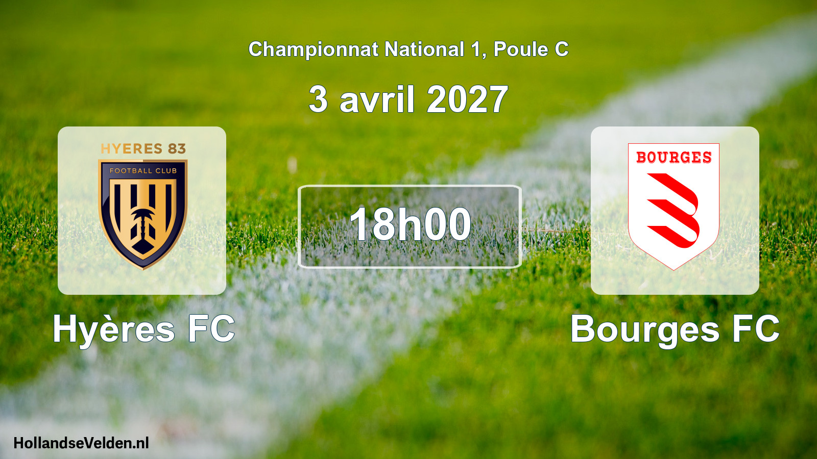 Match programmé: Hyères FC - Bourges FC (3 avril 2027)