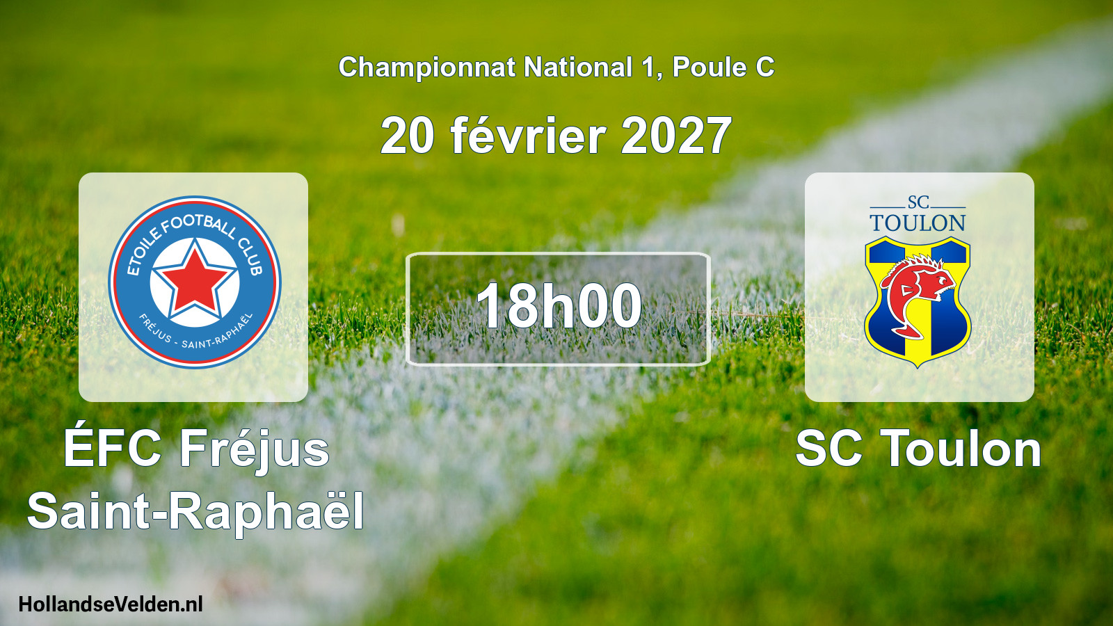 Match programmé: ÉFC Fréjus Saint-Raphaël - SC Toulon (20 février 2027)