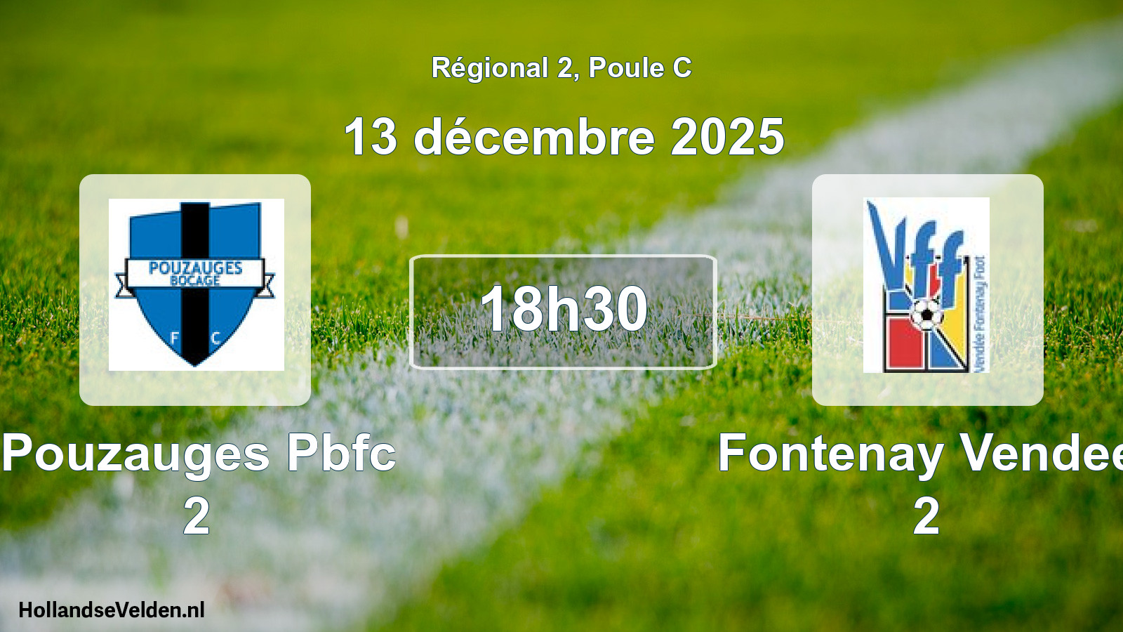 Geplande wedstrijd: Pouzauges Pbfc 2 - Fontenay Vendee 2 (13 décembre 2025)