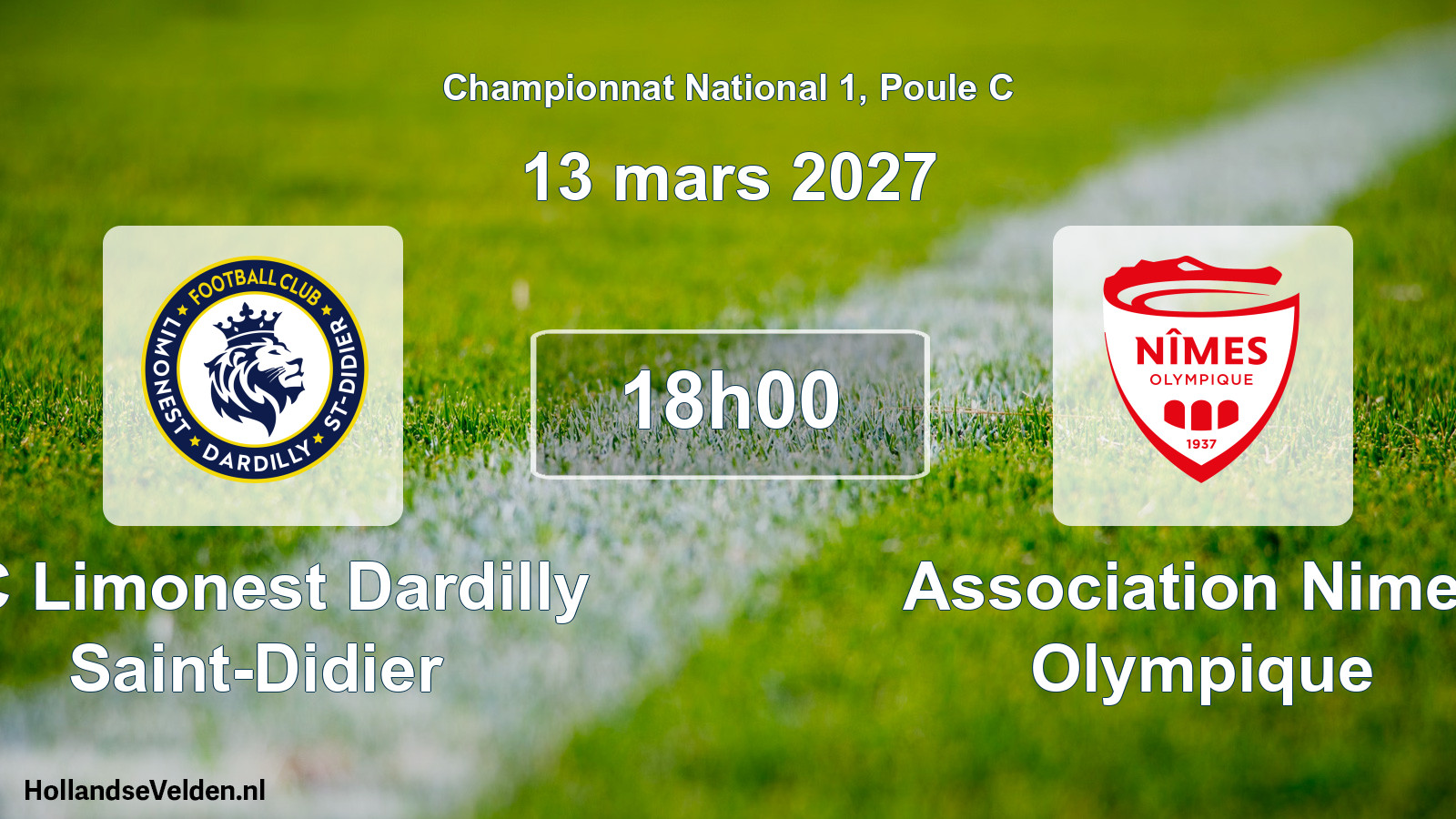 Geplande wedstrijd: FC Limonest Dardilly Saint-Didier - Association Nimes Olympique (13 maart 2027)