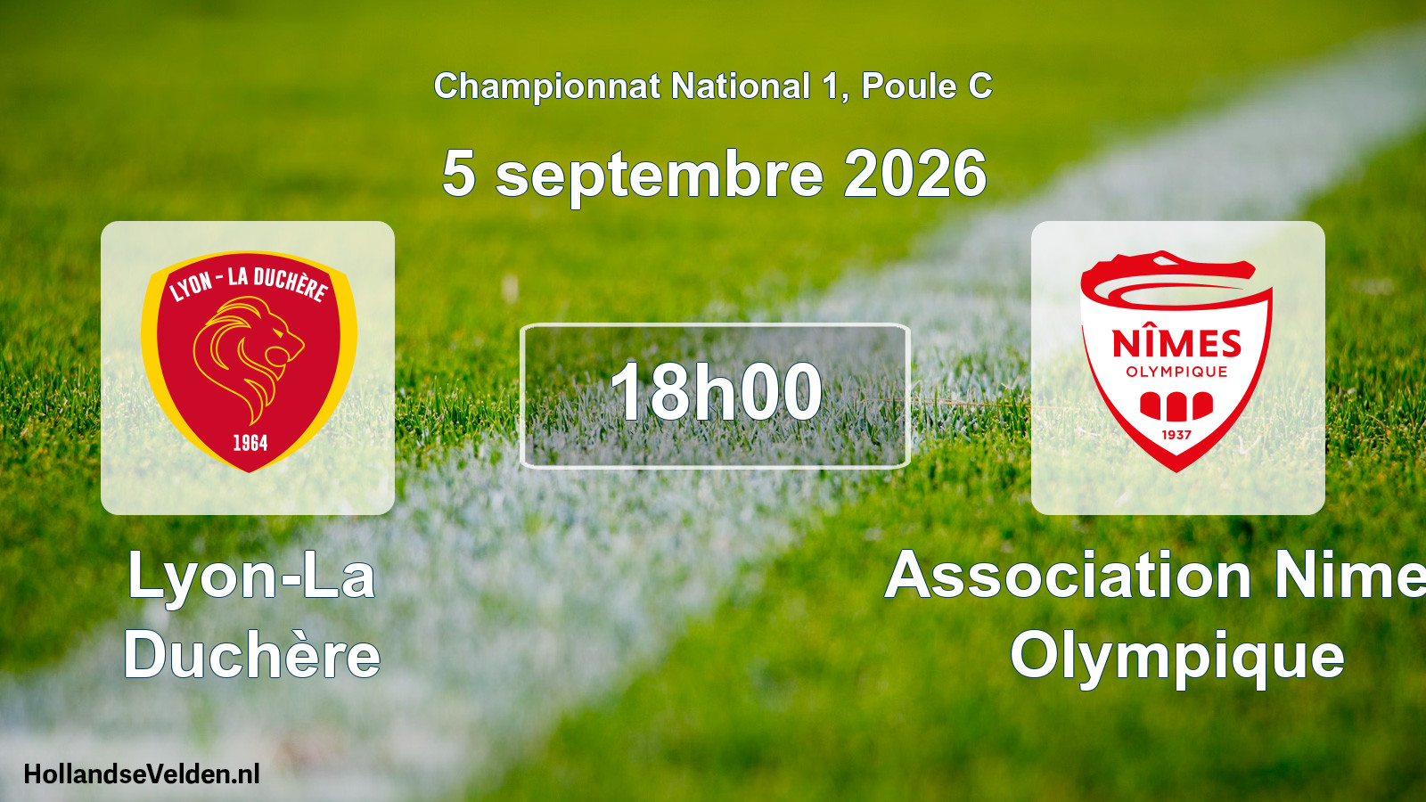 Scheduled Match: Lyon-La Duchère - Association Nimes Olympique (5 September 2026)