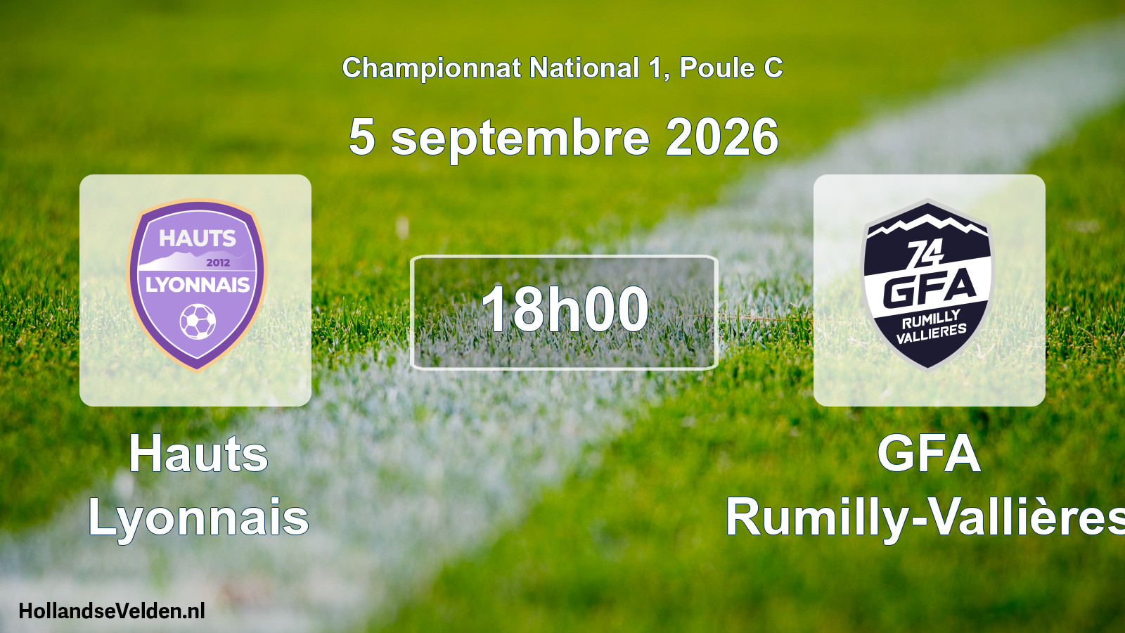 Scheduled Match: Hauts Lyonnais - GFA Rumilly-Vallières (5 September 2026)